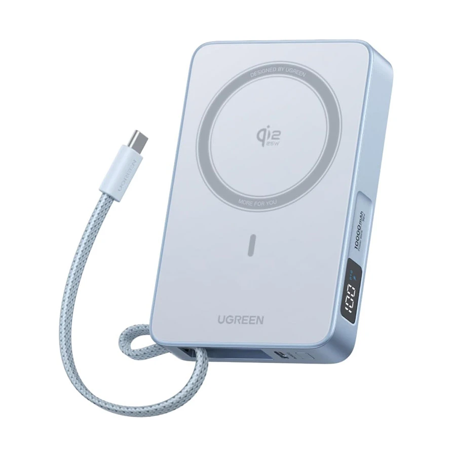 Ugreen PB773 10000mAh Light Blue 25W MagSafe Qi2 Wireless Power Bank