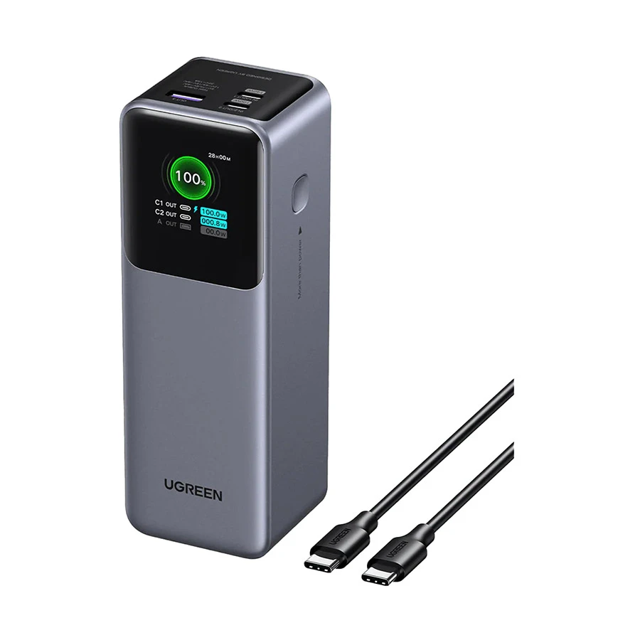 Ugreen PB722 (35525B) 25000mAh Gray 200W Power Bank with Digital Display