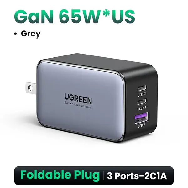 UGREEN 2C1A CD244 (10334) 65W GaN Fast Charger - US