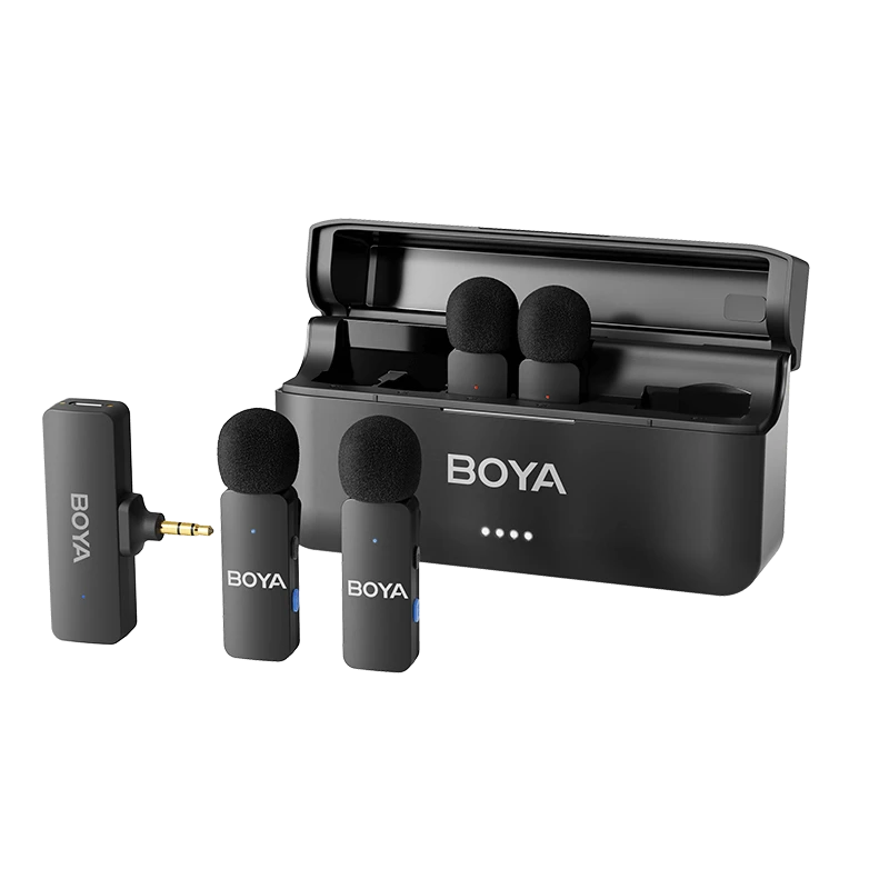 Boya BY-V4 4-Channel Mini Wireless Microphone With 3.5mm Converter