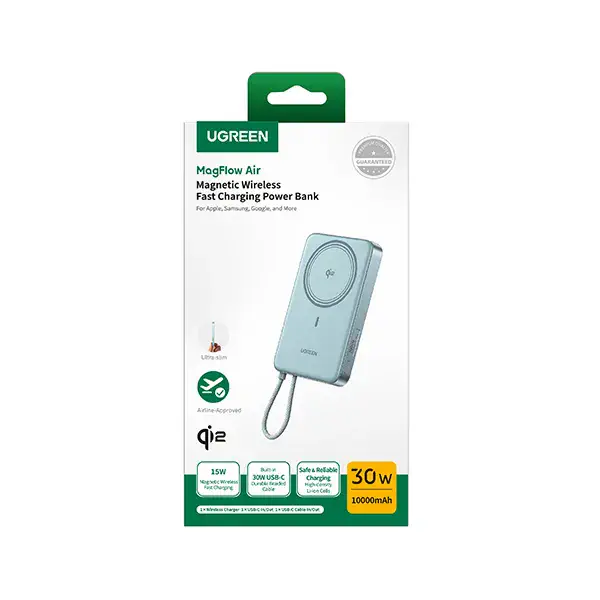 UGREEN PB570 (65839B) 10000mAh 15W Qi2 MagFlow Air Magnetic Power Bank