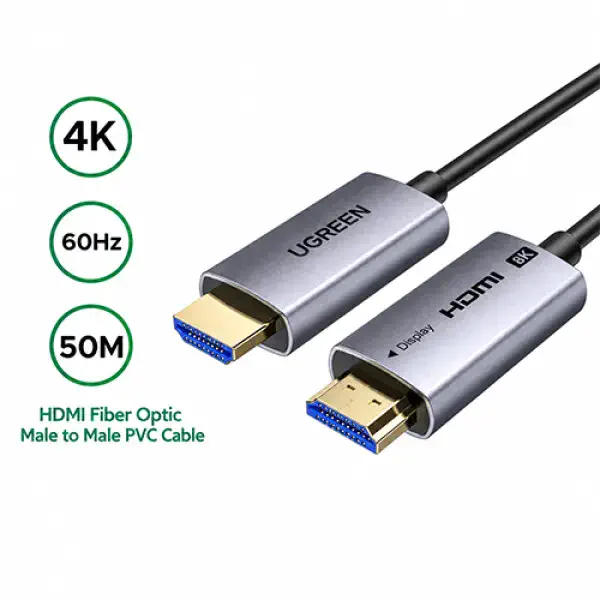 Ugreen HD178 (45509) 50 meter HDMI 4K Fiber Optic Cable Male to Male Aluminum Shell