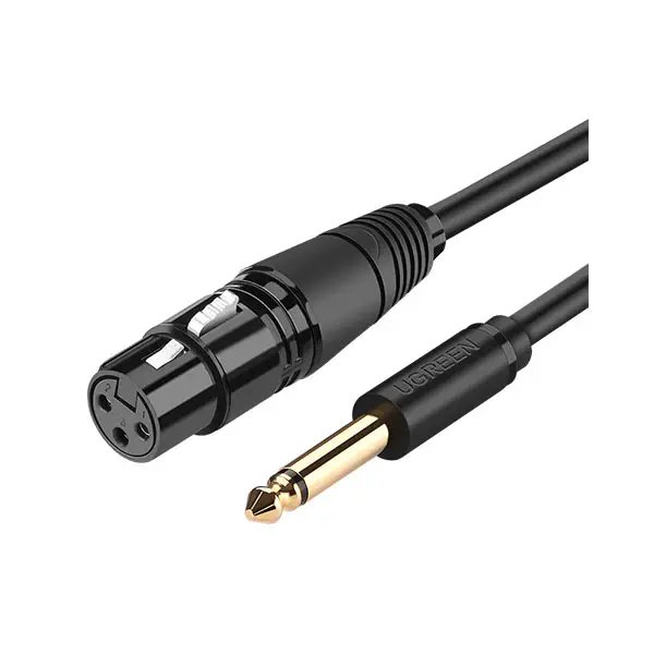 UGREEN AV131 (20720) 6.5mm to Cannon Female AV Cable - 3M