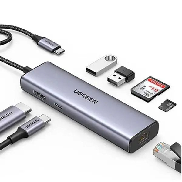 UGREEN CM512 (90568) USB-C 7-in-1 Multifunction Adapter with 4K HDMI &amp; Ethernet
