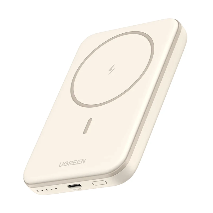 Ugreen PB560 5000mAh 15W Qi Certified Beige Magnetic Wireless Charging Power Bank