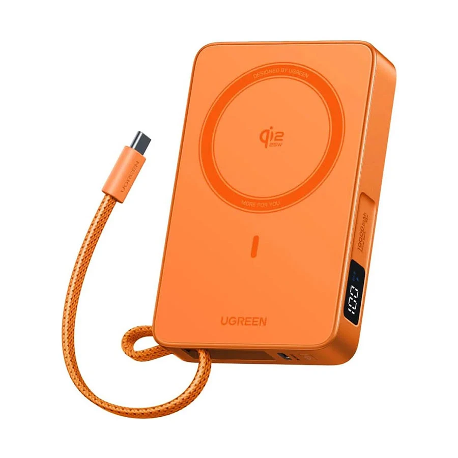 Ugreen PB773 10000mAh Orange 25W MagSafe Qi2 Wireless Power Bank
