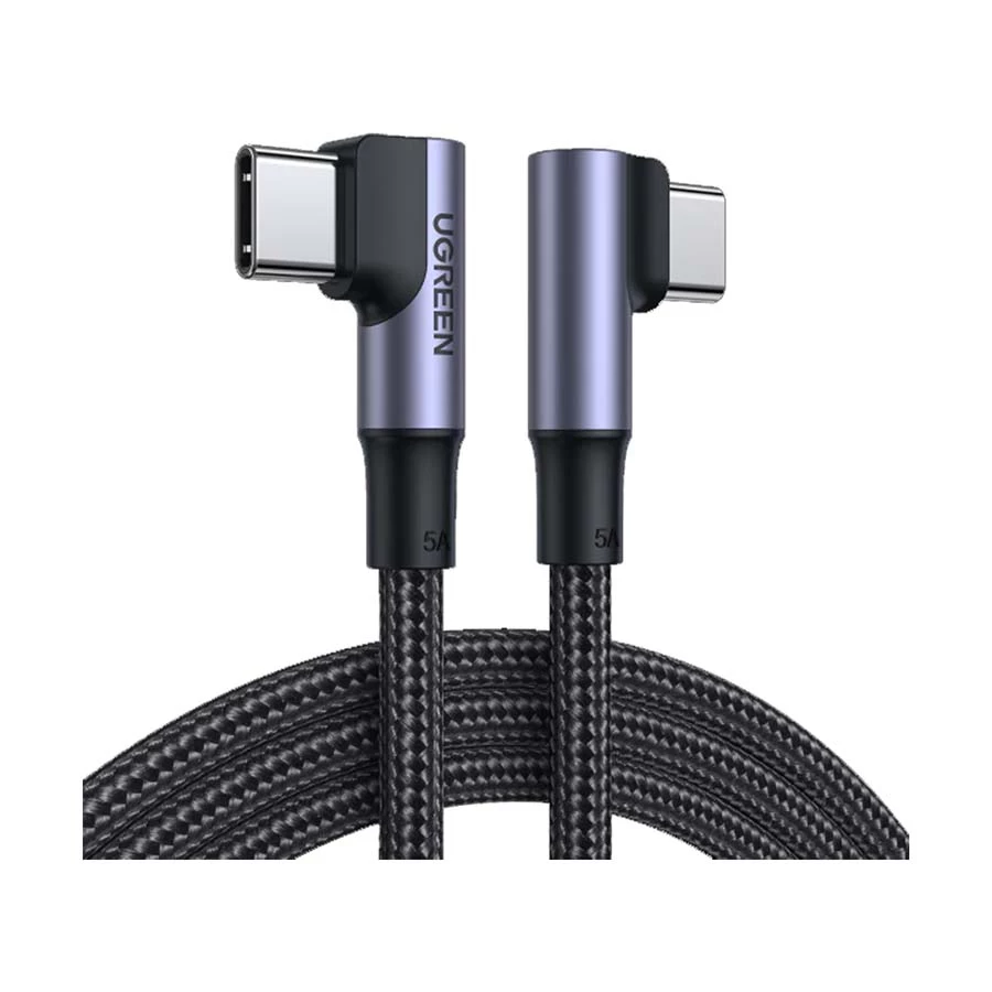 Ugreen US335 (70698) USB Type-C Male to Male, 2 Meter, Space Gray Data Cable (Right Angle USB-C)