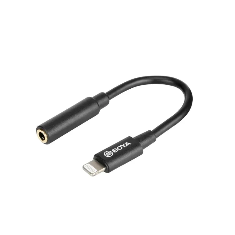 BOYA BY-K3 3.5mm TRRS (Female) to Lightning (Male) Audio Adapter