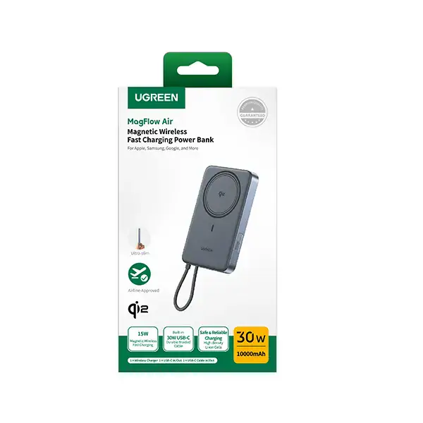 UGREEN PB570 (75982B) 10000mAh 30W Magnetic Wireless Power Bank