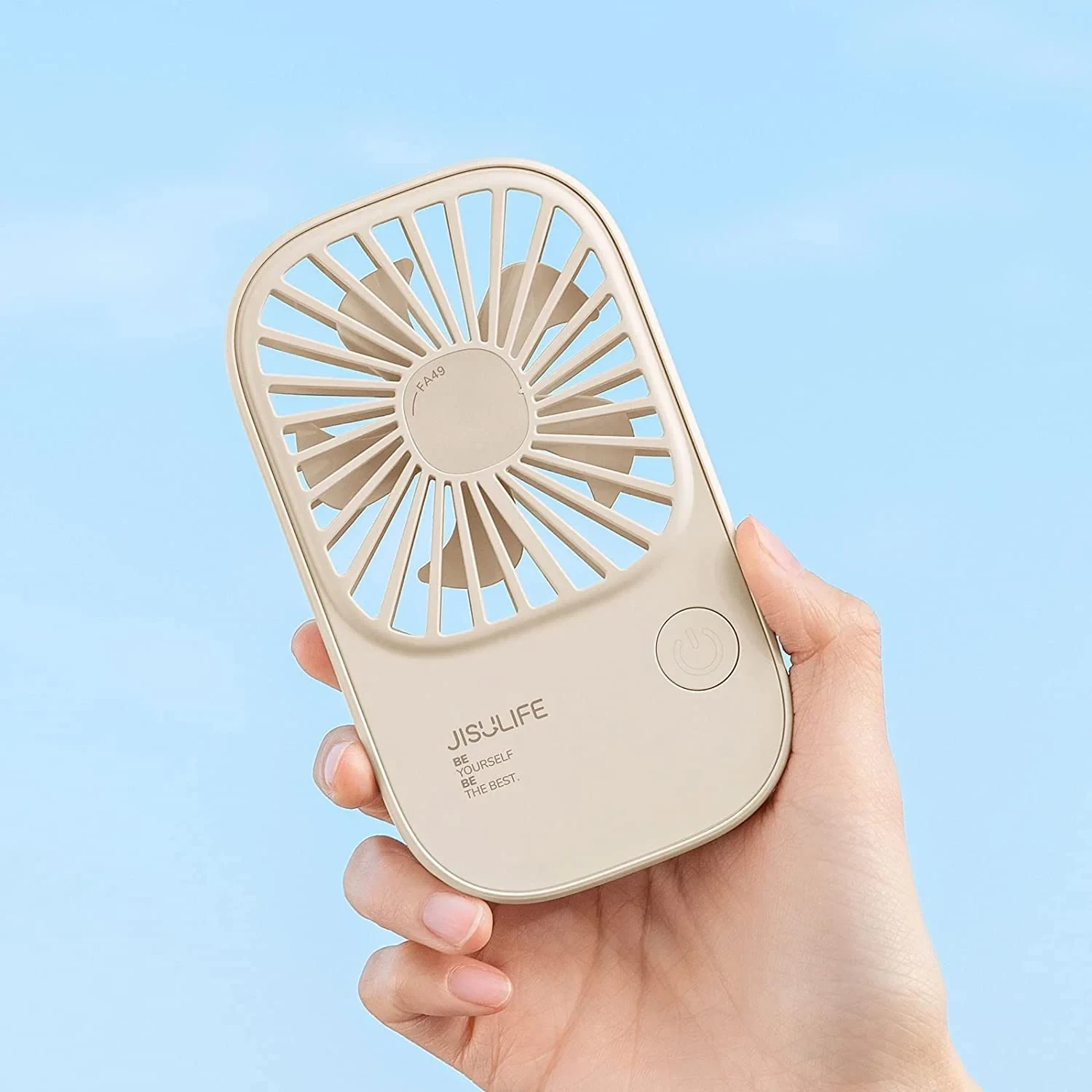 Jisulife FA49 Handheld Fan Mini Fan 2000mAh USB Rechargeable Lash Fan with 3 Speeds