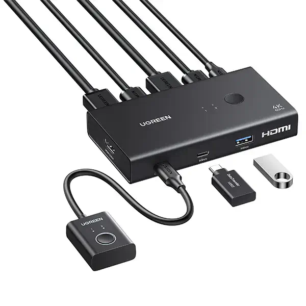 UGREEN AK502 (75246) 2 In-1 Out 4K HDMI KVM Switch